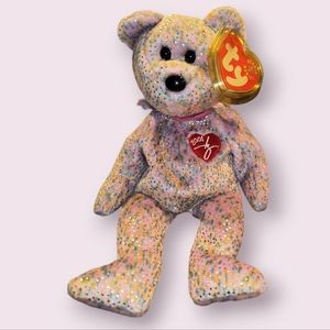 Ty Vintage Classic 2001 Signature Bear celebration bear with tag protector